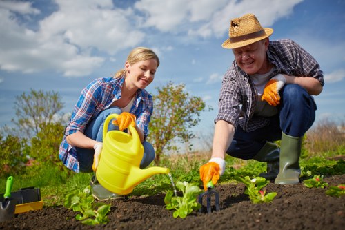Person using screen reader to access gardening event information